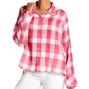 Sanctuary Boyfriend pink button down